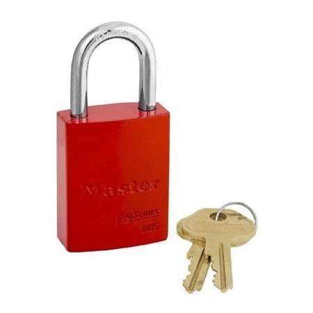 Aluminum Padlocks,Red,1 1/16 Shackle C